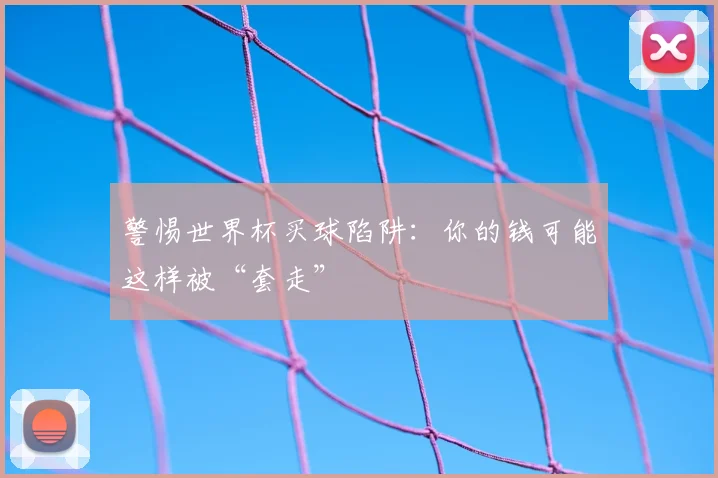 警惕世界杯买球陷阱：你的钱可能这样被“套走”